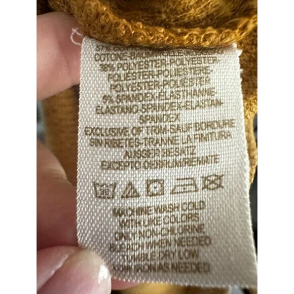 Y2K Free People Mustard Yellow Synergy Thermal Crochet Cuff Lace Knit XS - Picture 13 of 13